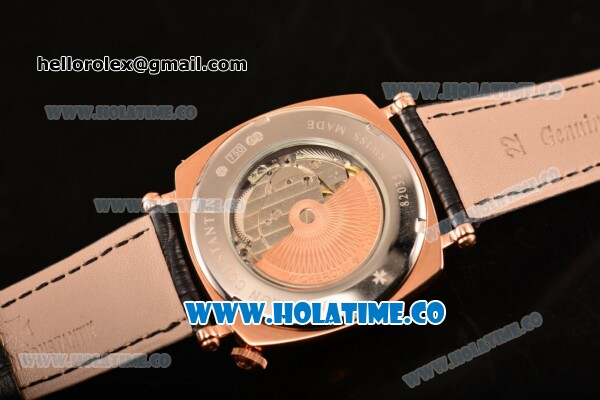 Vacheron Constantin Historiques American Asia Automatic Rose Gold Case with Black Dial and White Arabic Numeral Markers - Click Image to Close